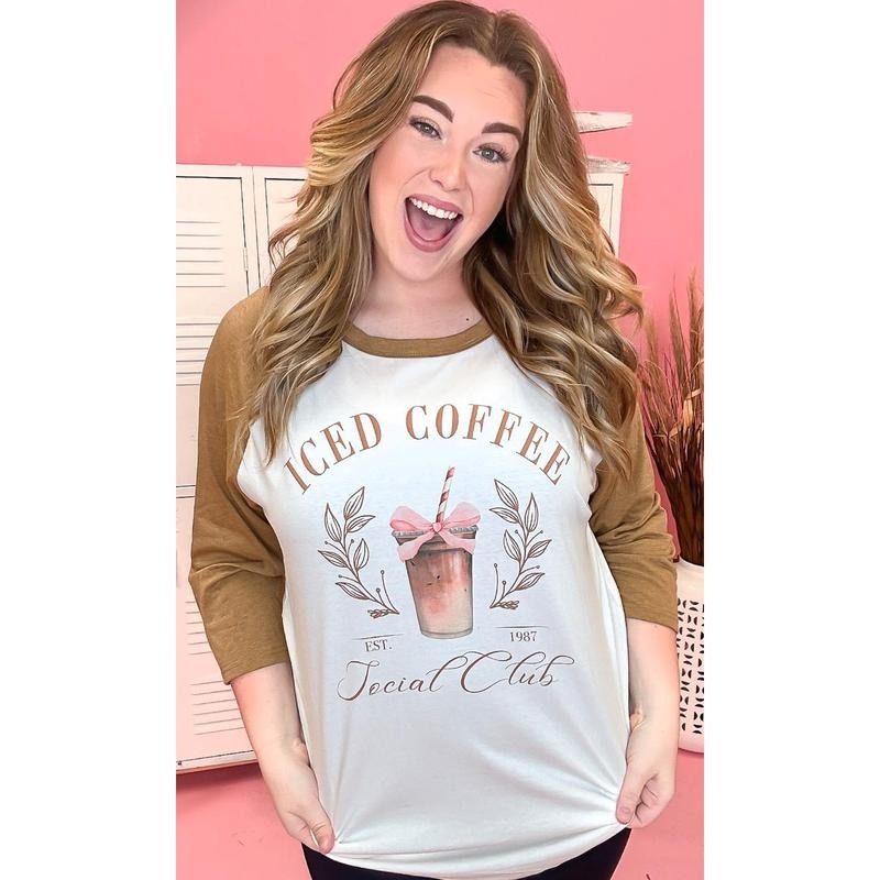 Iced Coffee Social Club Graphic Raglan