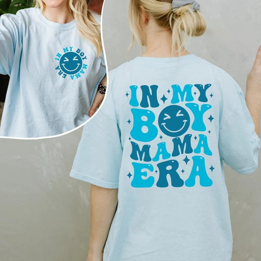 In My Boy Mama Era T-shirt, Boy Mom Shirt, Gender Reveal, Pregnancy Reveal, Boy Mom Era Tee, New Mom Gift