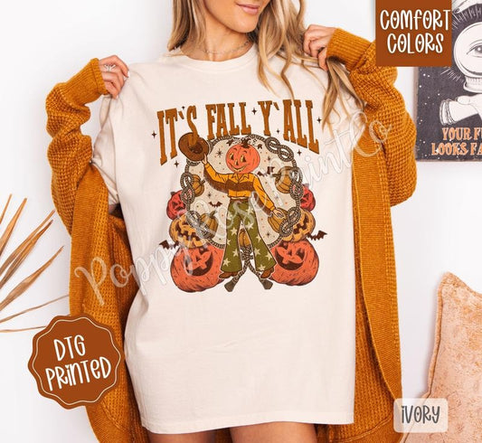 It's Fall Y'all Comfort Colors, Trendy Women's Autumn Tshirt