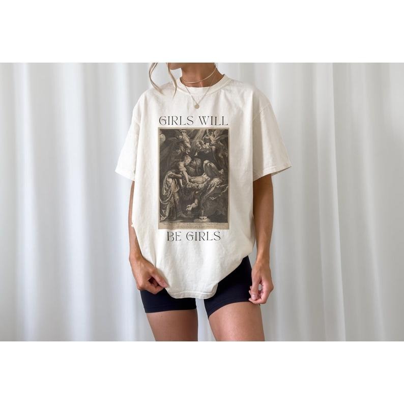 Jessie J Ross Girls Will Be Girls T-shirt, Burn the Patriarchy Hoodie, Funny Feminist Apparel Sweater, Unisex Graphic Tee, Smooth Fabric, Aesthetic Streetwear Vibe