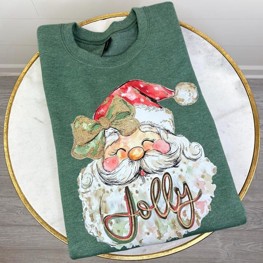 Jolly Smiling Santa Sweatshirt