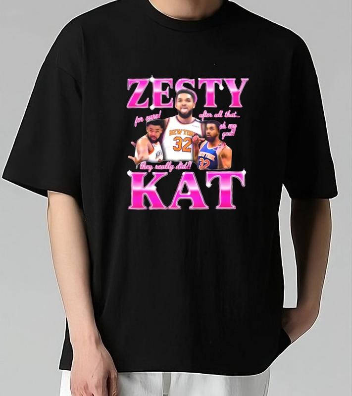 Kacarl Anthholyny Towns Zesty Kat Funny Meme T-Shirt Soft Cotton Fabric Cool and Casual Urban Look Cool and Casual Urban Look