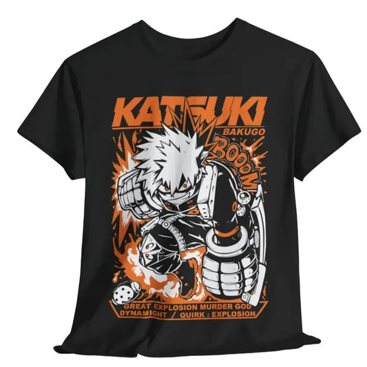 Katsuki Bakugo T-Shirt, Anime Shirt, My Hero Academia Shirt, Fire Style, Graphic Anime Tee