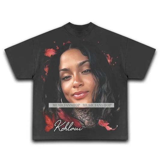 Kehlani Big Head T-Shirt Vintage Graphic Tee Rap Hip Hop Y2k Concert Merch Men Women Streetwear