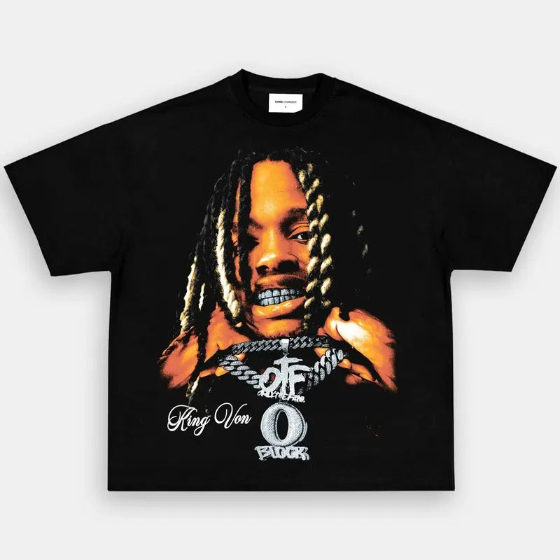 King Rapper Graphic Tee Shirt Rap Hip Hop Shirt for Men Women Streetwear