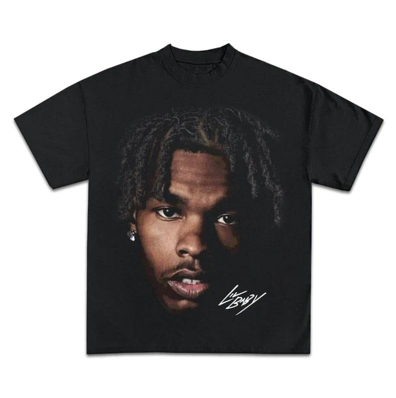 LIL BABY T-SHIRT Rap Tee Concert, Style Face Tee, Harder Than Ever Young Thug Gunna Hip Hop Graphic Print