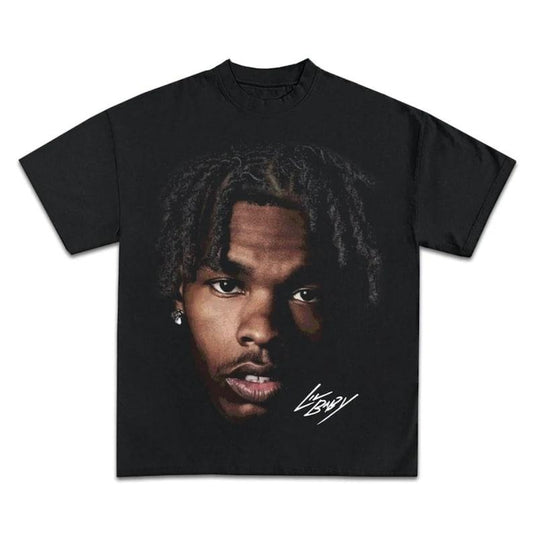 LIL BABY T-SHIRT Rap Tee Concert, Style Face Tee, Harder Than Ever Young Thug Gunna Hip Hop Graphic Print