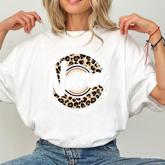 Leopard Nana Shirt for Mother_s Day - Nana Gift for Birthday - Cute Nana T Shirt for Grandma - Funny Shirt For Nana