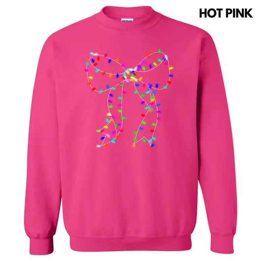 Lit Holiday Bulb Bow Sweatshirt 'NLB'