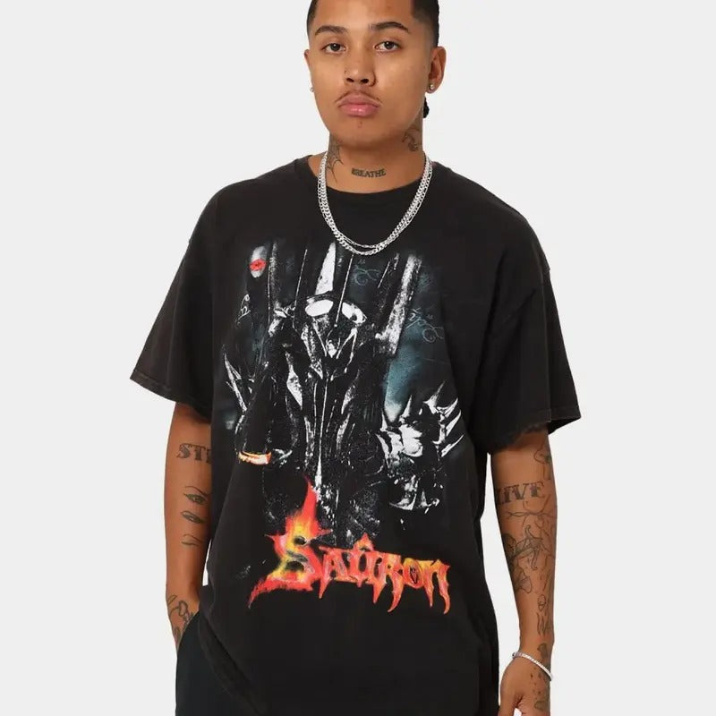 Lord of The Rings The Sauron Vintage T-Shirt Trending Movie Shirt Menswear Womenswear Streetwear Movie Fans Graphic Casual Crewneck Cotton