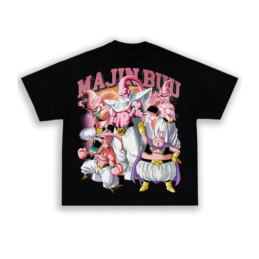 MAJIN BUU TEE - Dragon Ball Z Super Saiyan Retro Graphic Tee Shirt, Classic Fashion, Timeless Design for All, Cool Colors