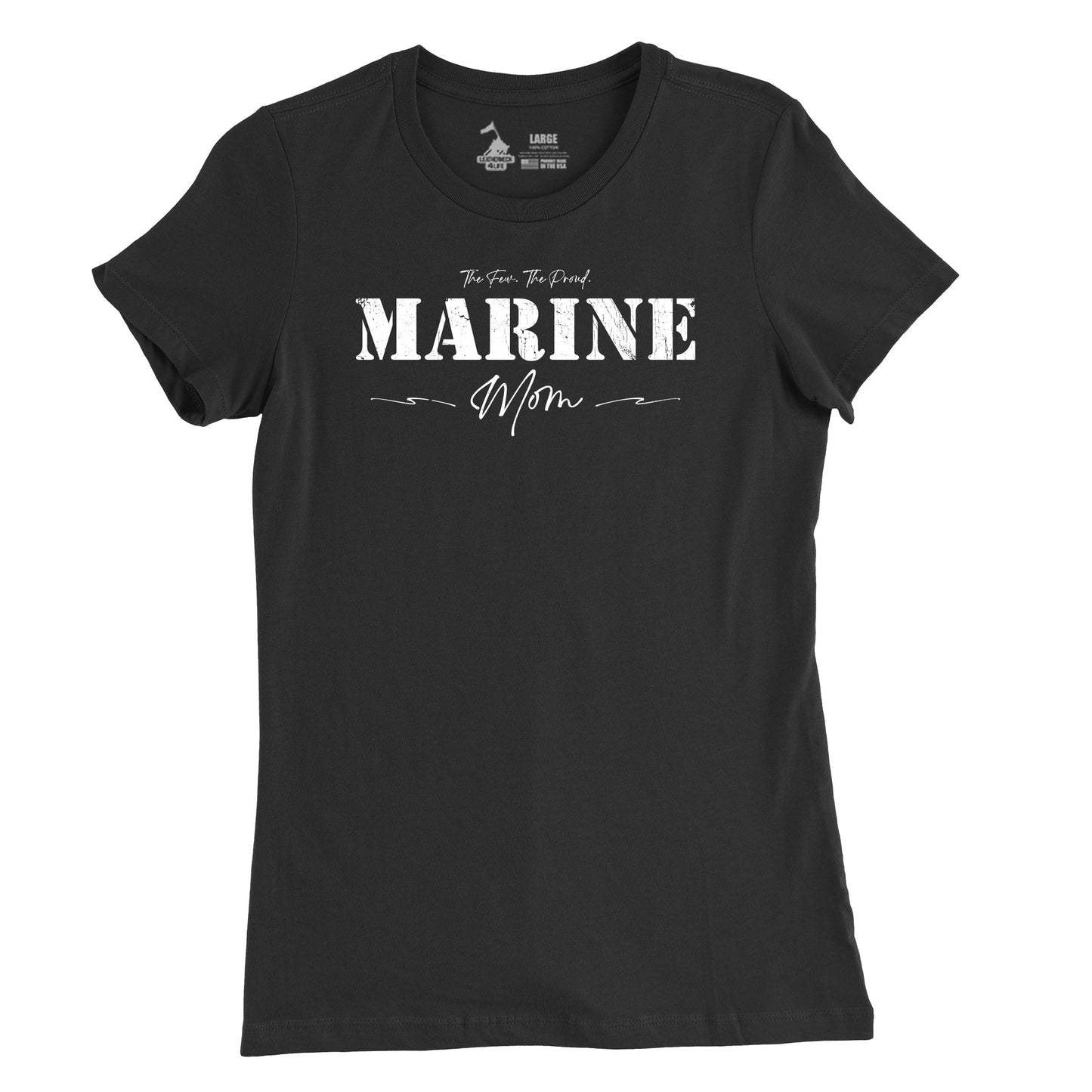 Women's Marine Mom Stencil T-Shirt