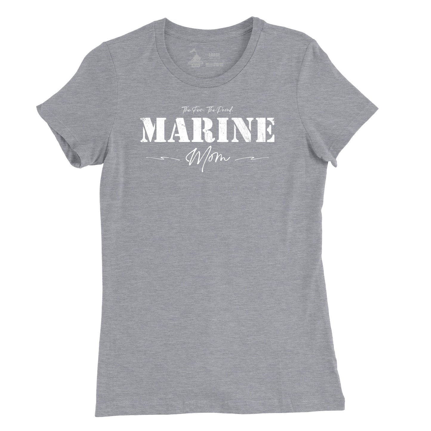 Women's Marine Mom Stencil T-Shirt