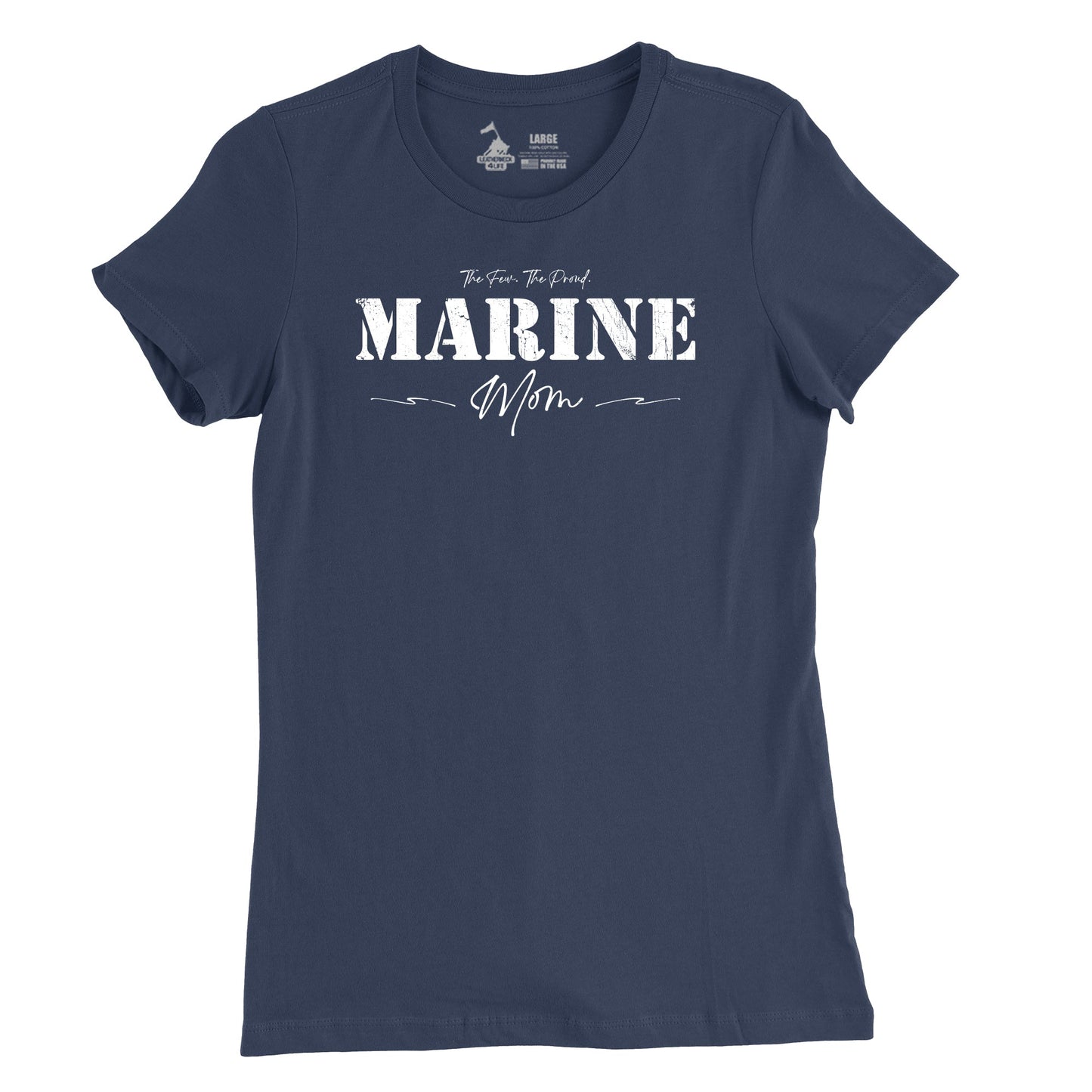 Women's Marine Mom Stencil T-Shirt