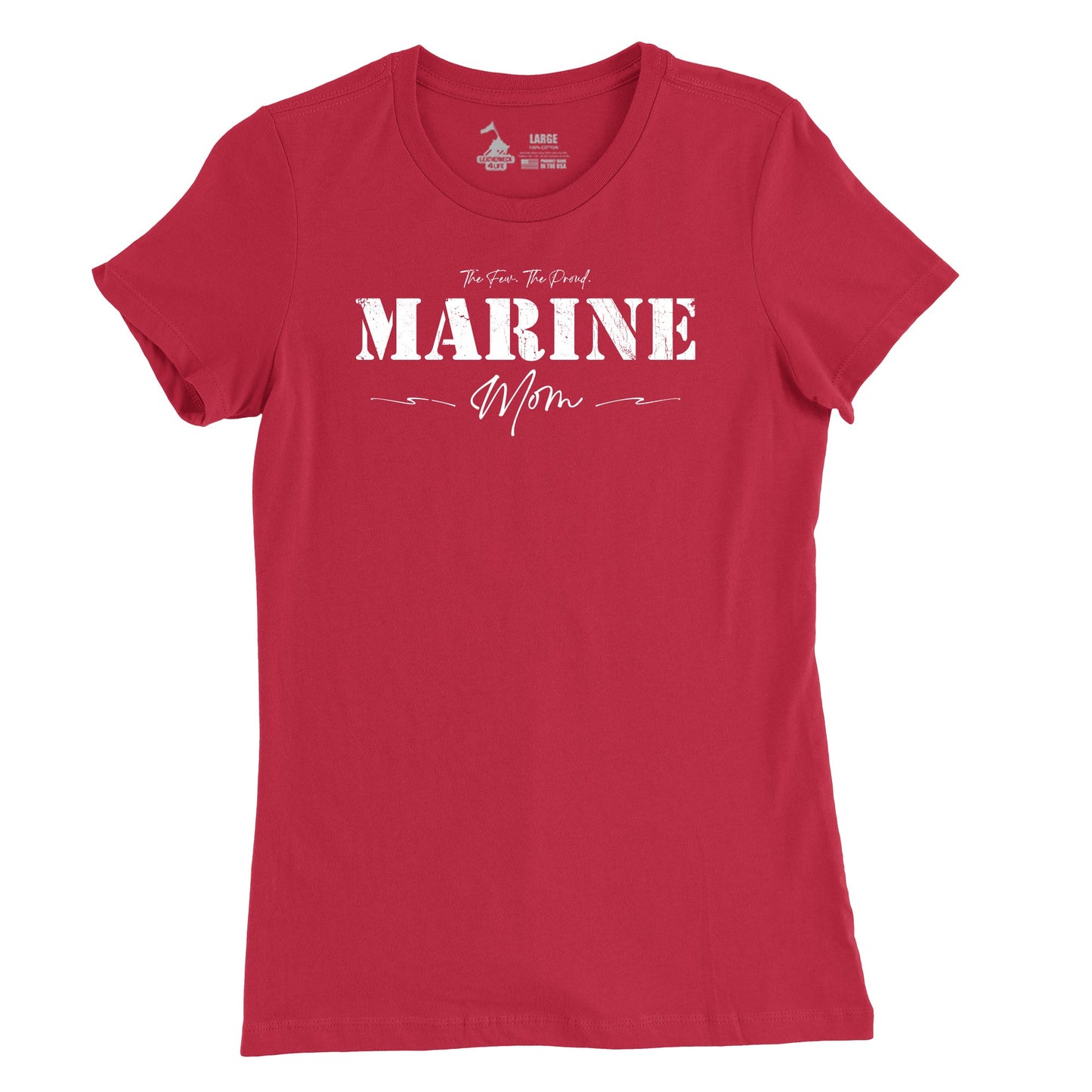 Women's Marine Mom Stencil T-Shirt