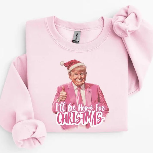 Make Christmas Great Again Trump Sweatshirt, Trump Christmas Sweater Womens, Funny Trump Gift, Pink Trump Santa Shirt
