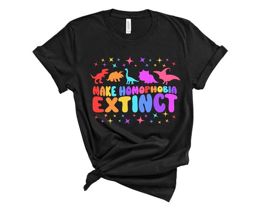 Make Homophobia Extinct Shirt, Homo Pride Ally Shirt, Pride Gift