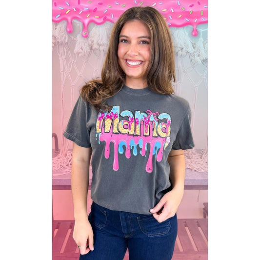 Mama Drip Comfort Color Graphic T-Shirt