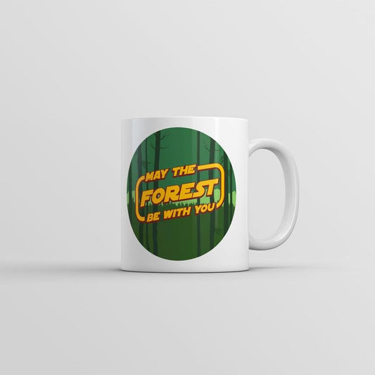 May The Forest Be With You Mug Funny Nature Novelty Coffee Cup-11oz Funny Coffee Mugs Ceramic Printed Drinkware Cup