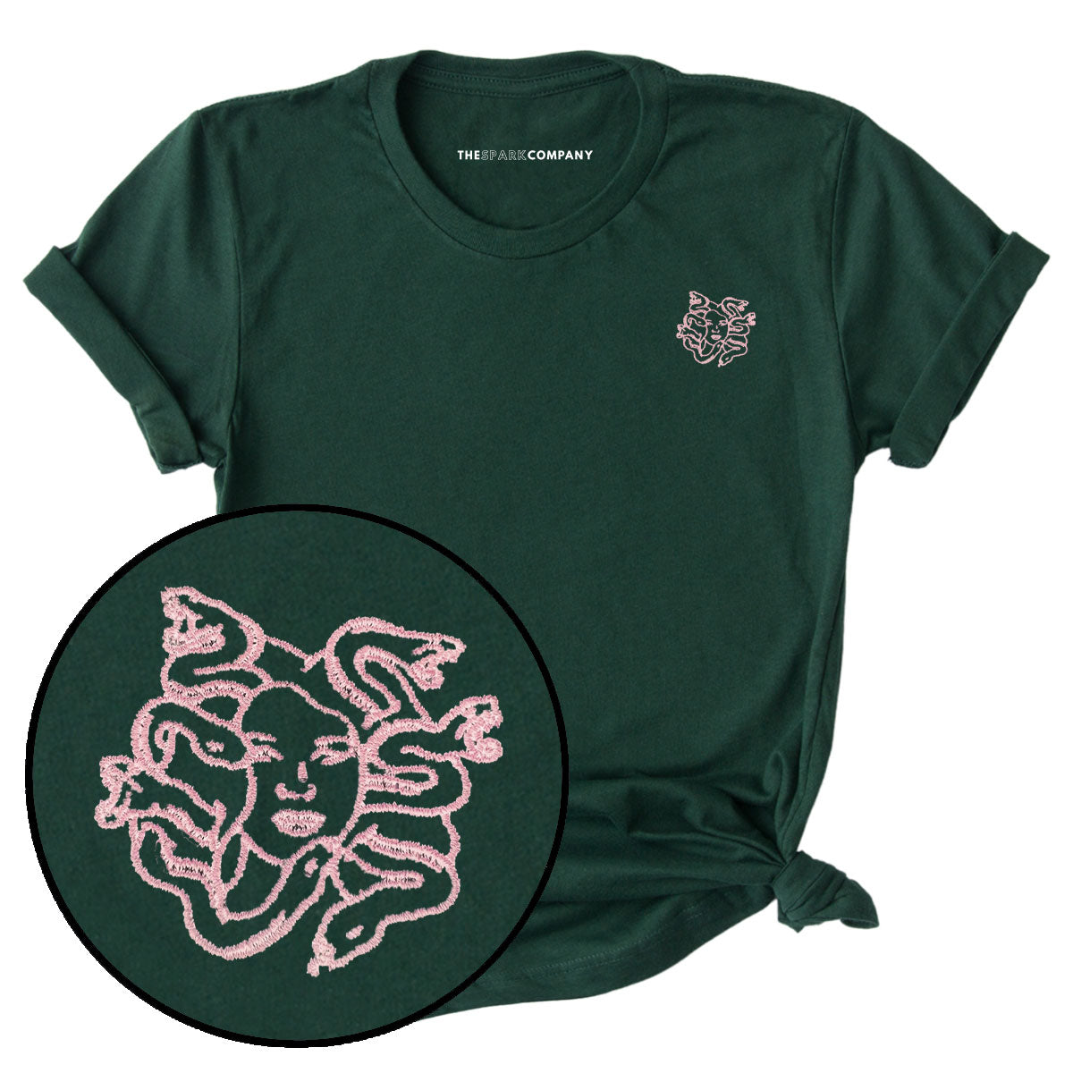 Medusa Embroidery Detail T-Shirt