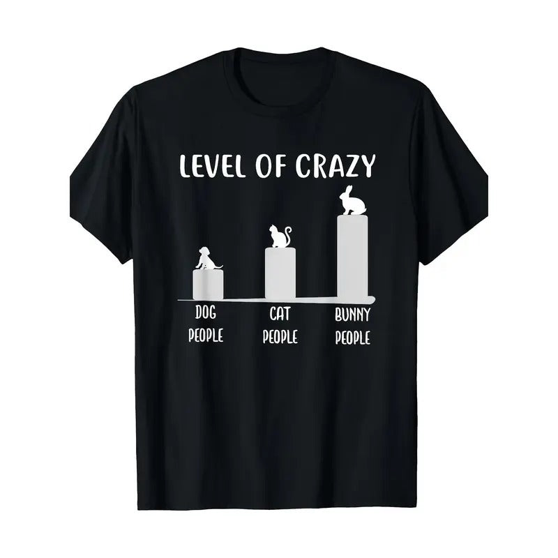 Men's Funny Rabbit Graphic Tee - 100% Cotton, Casual Crew Neck T-Shirt for All Seasons made in usa