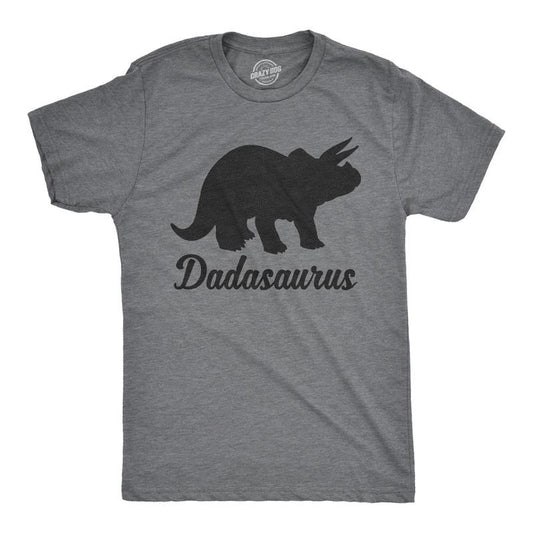 Mens Dadasaurus T Shirt Funny Fathers Day Dinosaur Tee For Guys Mens Funny T Shirts Cool Tees Soft Stylish Casual Menswear Dad Joke Apparel for Men Funny Dinosaur Short Sleeve Novelty Tees for Guys Dark Grey