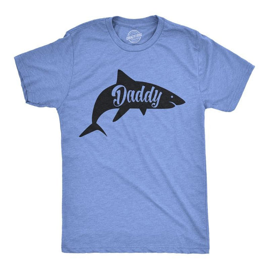 Mens Daddy Shark T shirt Cute Funny Family Cool Best Dad Vacation Tee For Guys Mens Funny T Shirts Cool Tees Soft Stylish Casual Menswear Dad Joke Apparel for Men Funny Shark Short Sleeve Novelty Tees Dark Grey