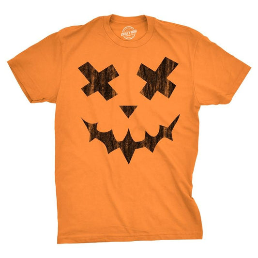 Mens Excellent Xavier Pumpkin T Shirt Funny Halloween Jack O Lantern Freaky Smile Tee For Guys Mens Funny T Shirts Cool Tees Soft Stylish Casual Menswear Halloween Apparel for Men Novelty Tees for Orange - M