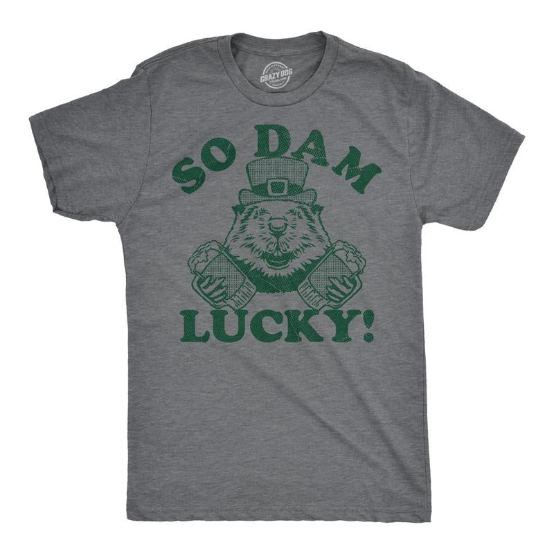 Mens Funny T Shirts Irizz Sarcastic St Patricks Day Graphic Novelty Tee For Men Mens Funny T Shirts Cool Tees Soft Stylish Casual Menswear Saint Patrick's Day Apparel for Men Funny Sarcastic Short Dark Grey
