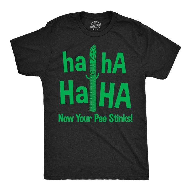 Mens Haha Haha Now Your Pee Stinks Funny T Shirts Sarcastic Food Tee For Men Mens Funny T Shirts Cool Tees Soft Stylish Casual Menswear Food Apparel for Men Funny Sarcastic Short Sleeve Novelty Tees Black -