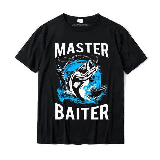 Mens Master Baiter Hoodie Funny Fishing Master Baiter Hoodie Camisas Casual Tops T Shirt For Male Cotton T Shirt Design Cheap, vintage unisex