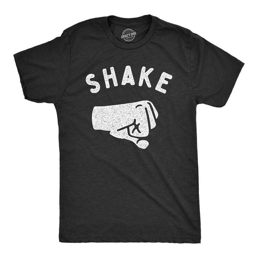 Mens Shake T Shirt Funny Fist Bump Best Friends Joke Tee For Guys Mens Funny T Shirts Cool Tees Soft Stylish Casual Menswear Funny Sarcastic T Shirt Novelty Tees for Men Black -