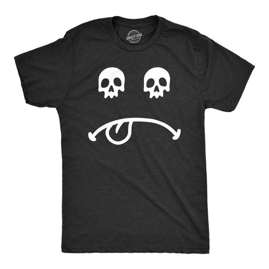 Mens Skull Eyes Smile T Shirt Funny Spooky Dead Eye Face Novelty Tee For Guys Mens Funny T Shirts Cool Tees Soft Stylish Casual Menswear Funny Sarcastic T Shirt Novelty Tees for Men Black -