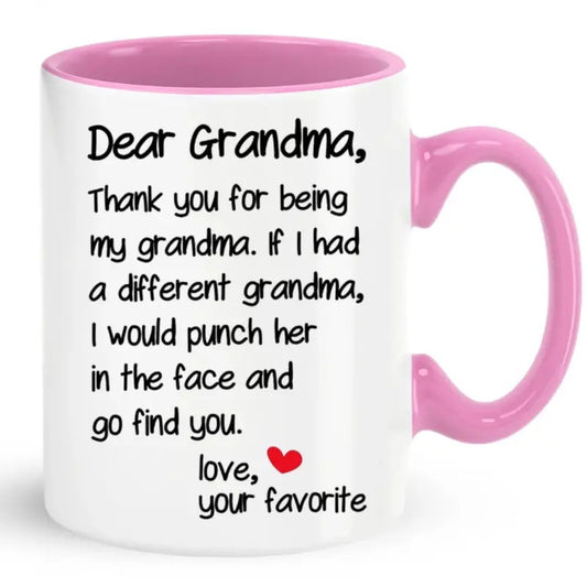 Mothers Day Funny Gift For Grandma, Thanks For Being My Grandma Coffee Mug, Grandmother Gifts From Grandson Granddaughter, 11 15oz Ceramic Cup