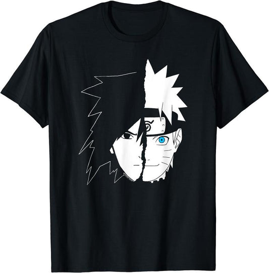 Naruto Shippuden Naruto Sasuke Split Face T-Shirt