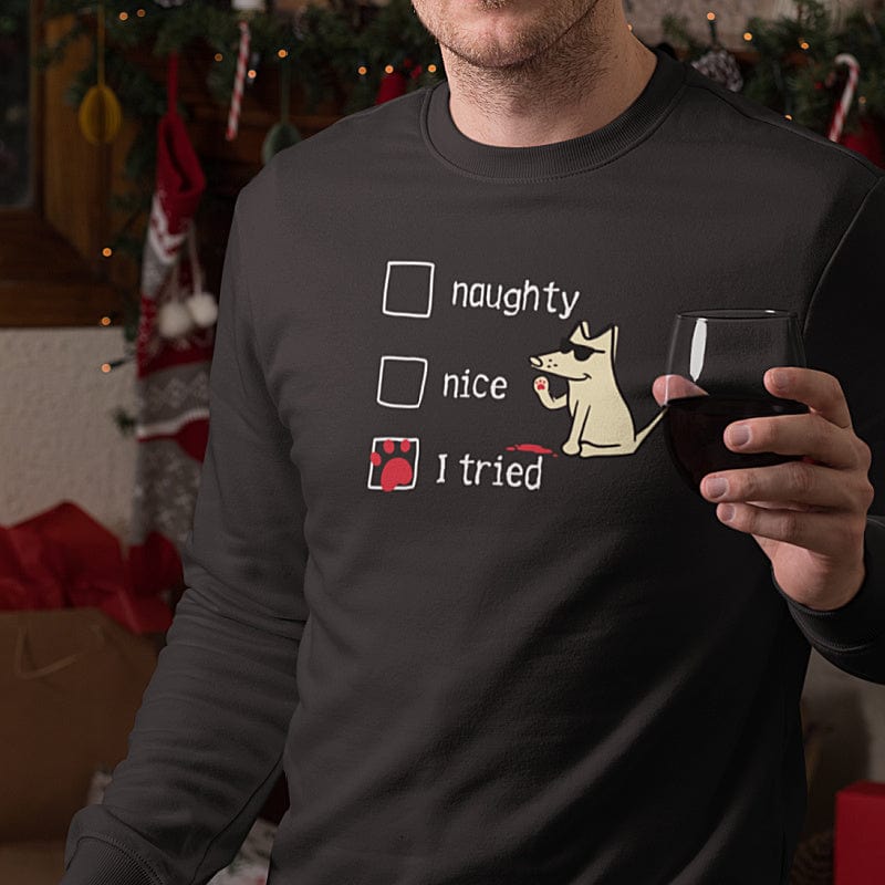 Naughty Nice I Tried - Crewneck Sweatshirt