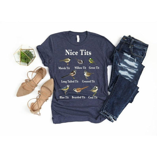 Nice tits bird, Nice Tits Shirt, Birdwatchers Gift, Bird Lovers T-Shirt, Bird Shirt, Birdwatcher Shirt, Cute Birdie Shirt, Funny birds shirt
