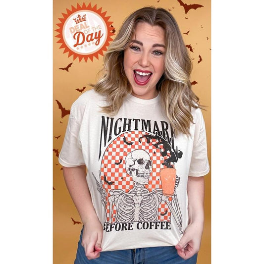 Nightmare Before Coffee Graphic T-Shirt