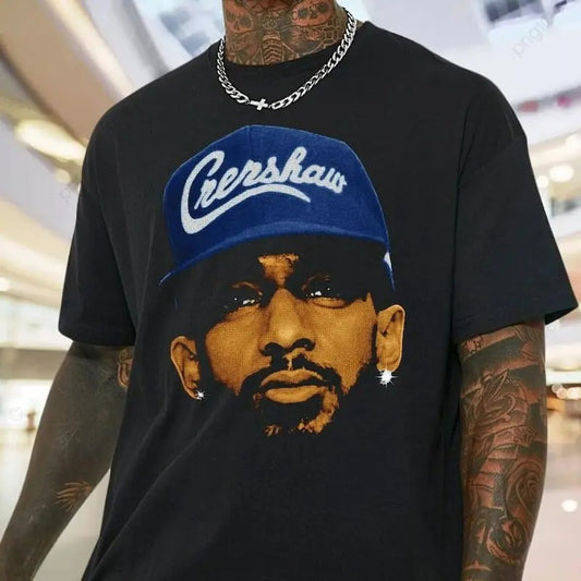 Nipsey Hussle Big Head Graphic T-Shirt Vintage Rapper Graphic Tee Rap Hip Hop Concert Merch Men Women Menswear Topstyle{n002}3