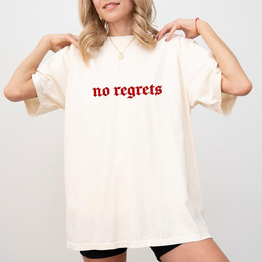 No Regrets Shirt, Absolutely Not Tee, No Regrets Women Apparel, Sarcastic Mom Life T-shirt, Funny Saying Tops, No Regrets Tattoo Shirt, Sarcastic Tshirt for Women, Oversized Women's Tops, Casual Womenswear, Soft Cotton Fabric Relaxed Fit Chic Style