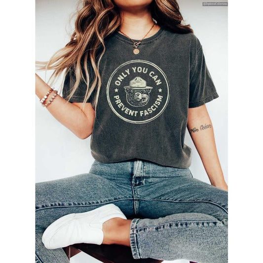 Only You Can Prevent Fascism National Park Bear Shirt, Anti #Trurmp Tee, FDT Progressive Liberal Funny Political Gift , Global Trending Outfits