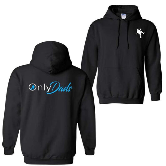 OnlyDads Hoodie and T-Shirt, Double Sided Graphic Printed Cotton Hoodie, Fathers Day Gift, Dad's Gift, Menswear Tops Fabric Aesthetic