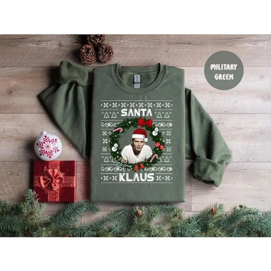 Oversized Niklaus Mikaelson Christmas Sweatshirt, Santa Klaus Sweatshirt, Vampire Diaries Xmas Sweater, Ugly Christmas Sweatshirt, Funny Christmas Tee