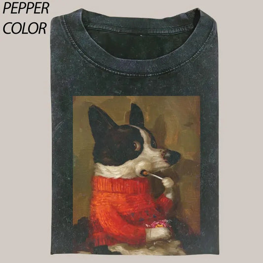 PHIJLAT Artist Alison Friend Artwork Funny Unisex T-shirt , Funny Dog Cute lovers Tee, graphic tees, meme shirts, Gift For him and her, Menswear Top