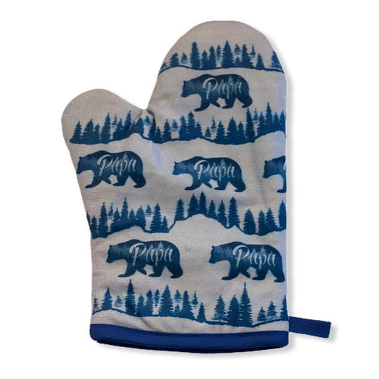 Papa Bear Funny Fathers Day Cooking Forest Graphic Novelty Kitchen Accessories Funny Graphic Kitchenwear Dad Joke  Funny Animal  Novelty Cookware Papa Bear Oven Mitt