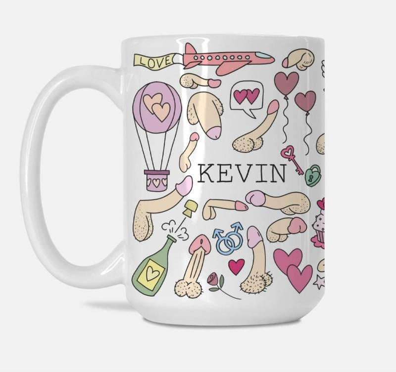 Personalized Gay Wedding Engagement Wedding Adult Humor Wedding Bachelor Penis Coffee Mug, Graphic Tees, Funny Coffee Mug