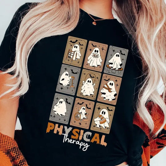 Physical Therapy Shirt, Physical Therapist, Pt Gift, Pt T-Shirt, Gift For Physical, Pt Therapists, Pediatric Physical Therapy, PT Ghosts Tee Top Womenswear