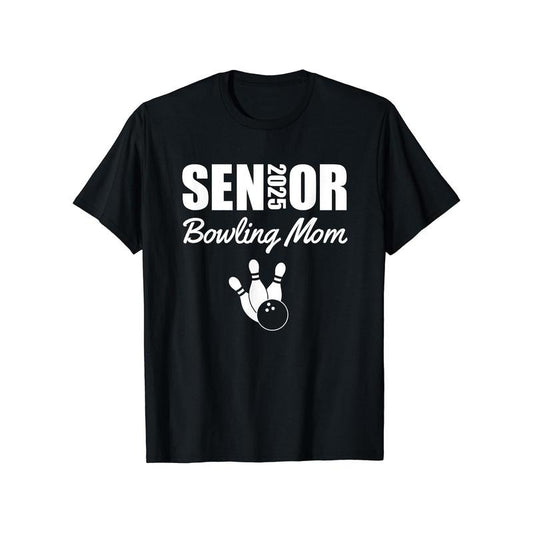 Premium Cotton Bowling Mom Graphic Tee - Casual Round Neck Short Sleeve T-Shirt for Men, Summer Fashion made in usa