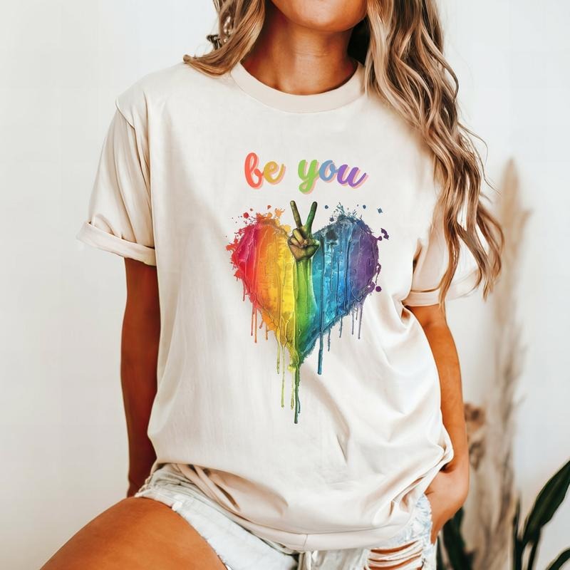 Pride Heart T Shirt Hoodie SweaterBe You Rainbow Shirt LGBT Shirt LGBT Shirt Gift LGBT Shirt Funny Pride Shirt Women Pride Gift Pride Celebration