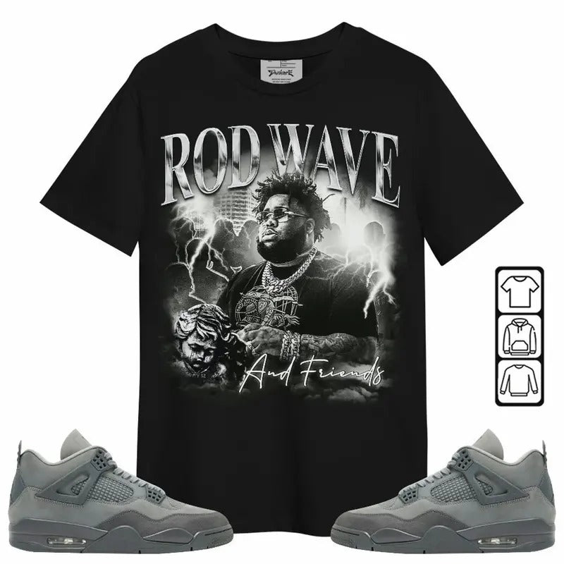 Rd Wave Rap Unisex Shirt, Shirt To Match Sneaker 4S Wet Cement, Graphic Tshirt Streetwear Shortsleeve Cotton Menswear Top